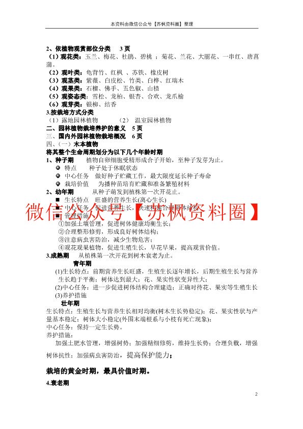 园林植物栽培与养护